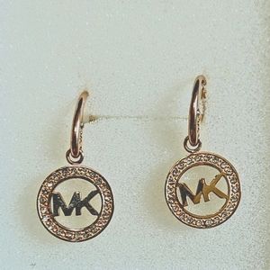 Rose Gold MK Earrings